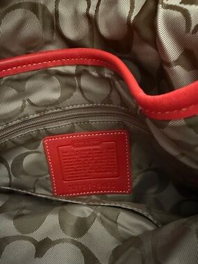 NEW! Coach Gray Signature Interior with Red Trim